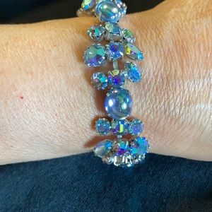 Vintage 1940’s rhinestone bracelet-Continental.